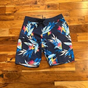 O'Neill Blue Tropical Print Men's Swim Shorts size 32 like new
